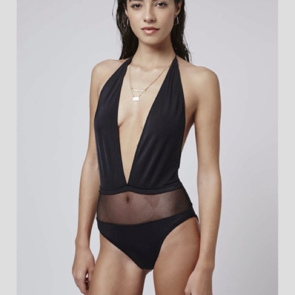 Black one piece bikini from TOPSHOP